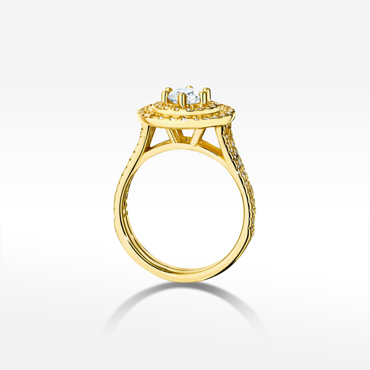 Pierścionek W0549 Diament 1,113ct żółte złoto