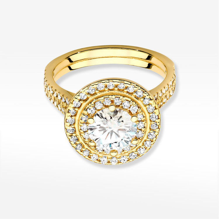 Pierścionek W0549 Diament 1,633ct żółte złoto
