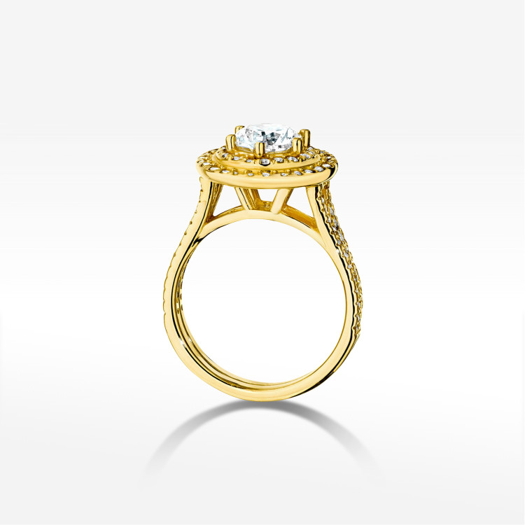Pierścionek W0549 Diament 1,633ct żółte złoto