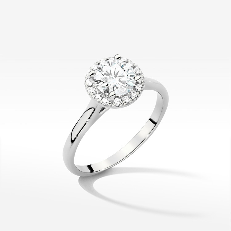 Pierścionek W0550 Diament Laboratoryjny 1,138ct białe złoto