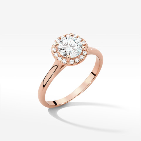 Pierścionek W0550 Diament Laboratoryjny 0,70ct różowe złoto