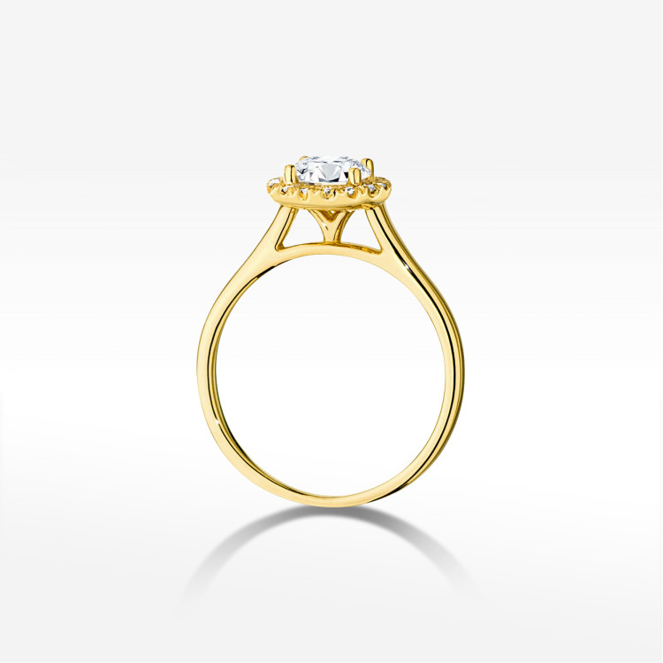 Pierścionek W0550 Diament 0,84ct żółte złoto