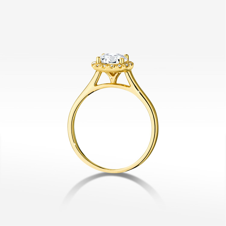 Pierścionek W0550 Diament 1,14ct żółte złoto