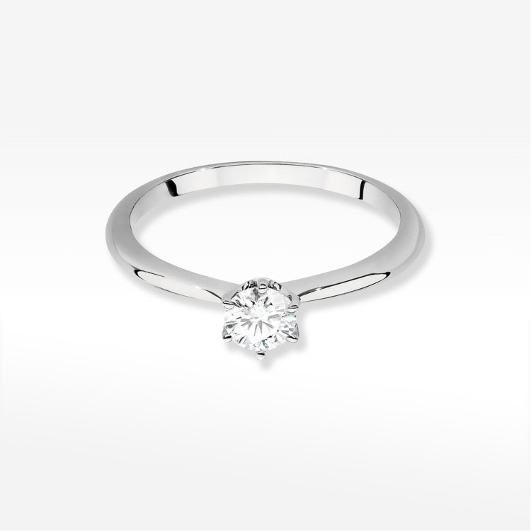 Pierścionek W0553 Diament 0,50ct białe złoto