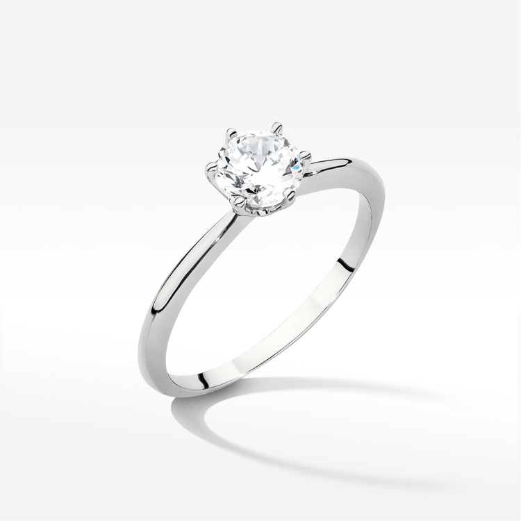 Pierścionek W0553 Diament 0,70ct białe złoto