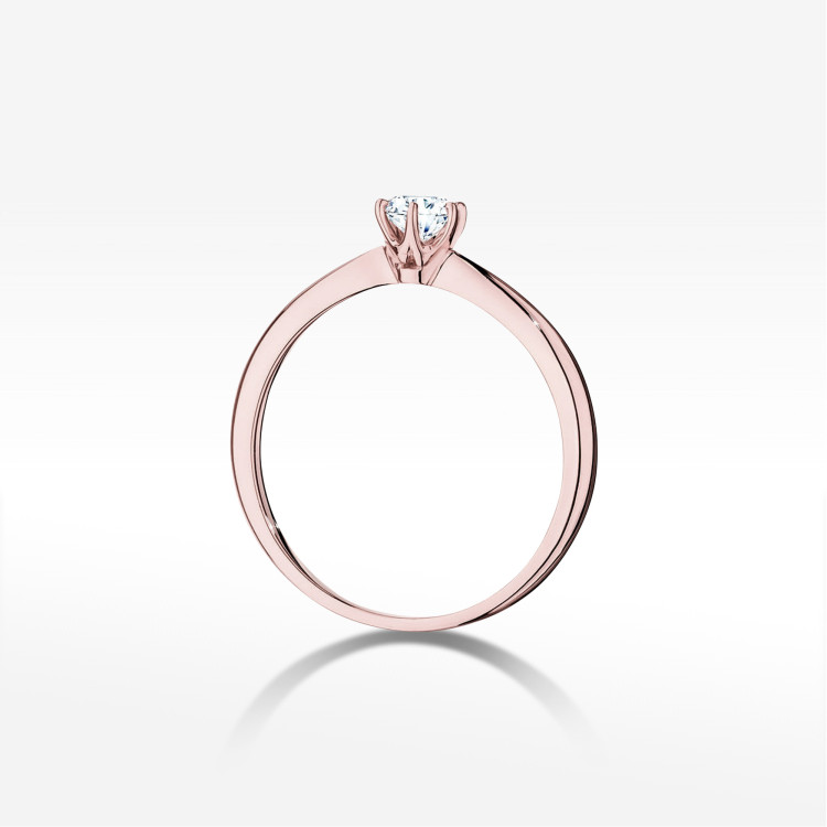 Pierścionek W0553 Diament 0,40ct różowe złoto