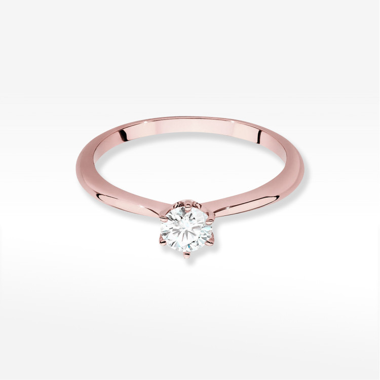 Pierścionek W0553 Diament 0,50ct różowe złoto