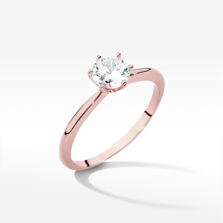 Pierścionek W0553 Diament 0,70ct różowe złoto