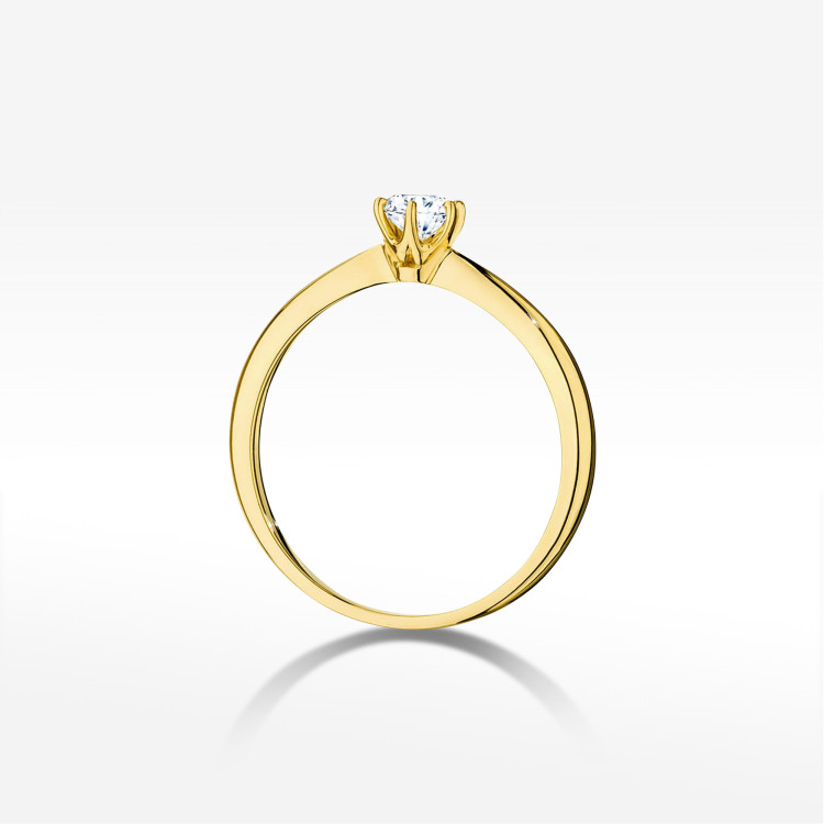Pierścionek W0553 Diament 0,40ct żółte złoto