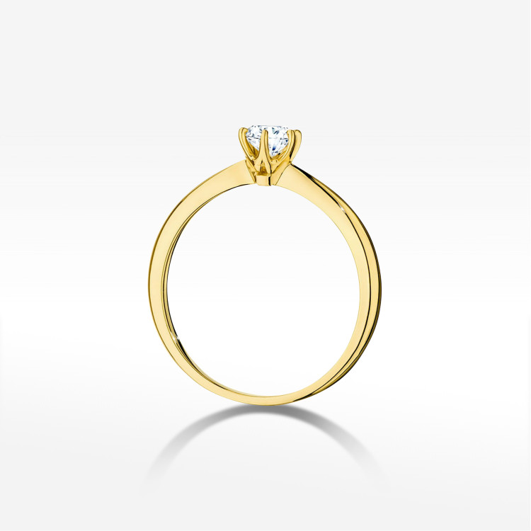 Pierścionek W0553 Diament 0,50ct żółte złoto