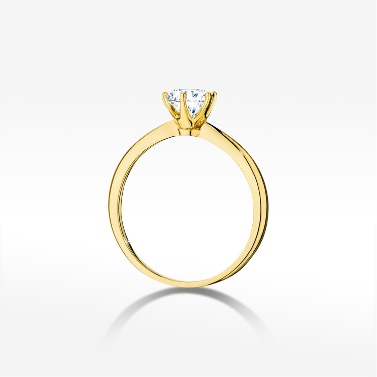 Pierścionek W0553 Diament 0,70ct żółte złoto