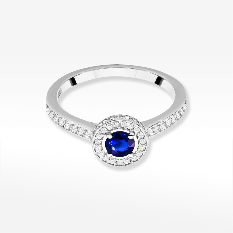 Pierścionek W0559 Szafir 0,643ct białe złoto
