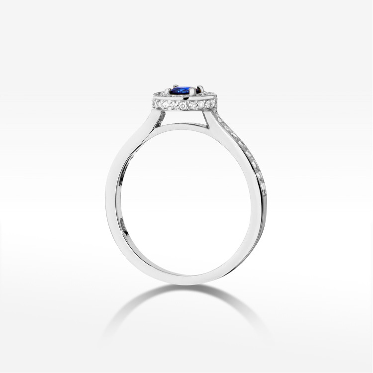 Pierścionek W0559 Szafir 0,643ct białe złoto