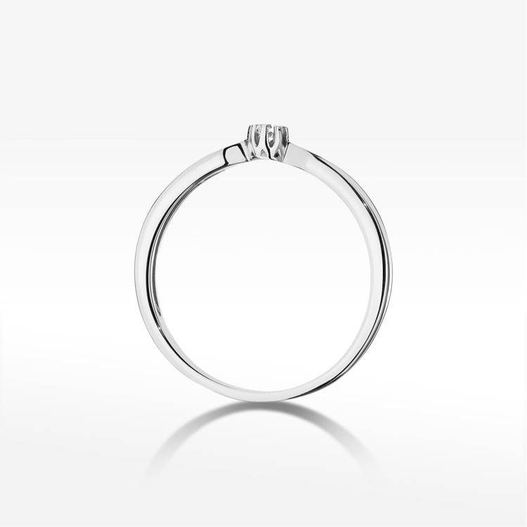 Pierścionek W0561 Diament 0,04ct białe złoto