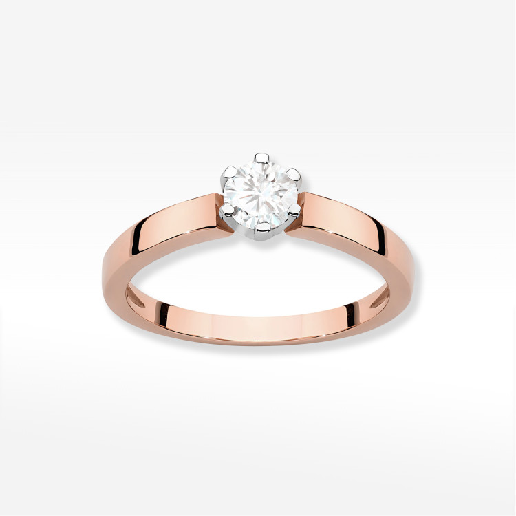 Pierścionek W0562 Diament 0,25ct różowe złoto