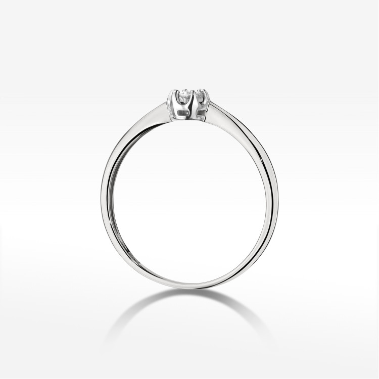 Pierścionek W0567 Diament 0,06ct białe złoto