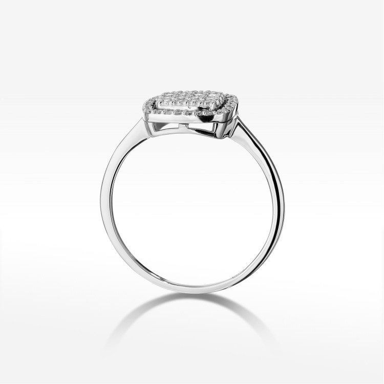 Pierścionek z diamentami 0,278ct białe złoto W0568
