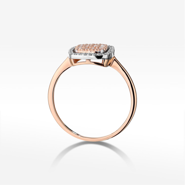 Pierścionek z diamentami 0,278ct różowe złoto W0568