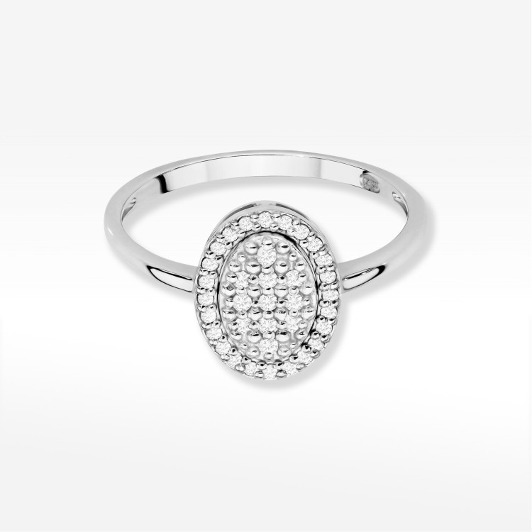 Pierścionek z diamentami 0,20ct białe złoto W0570