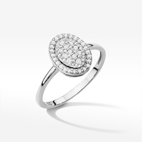 Pierścionek z diamentami 0,20ct białe złoto W0570