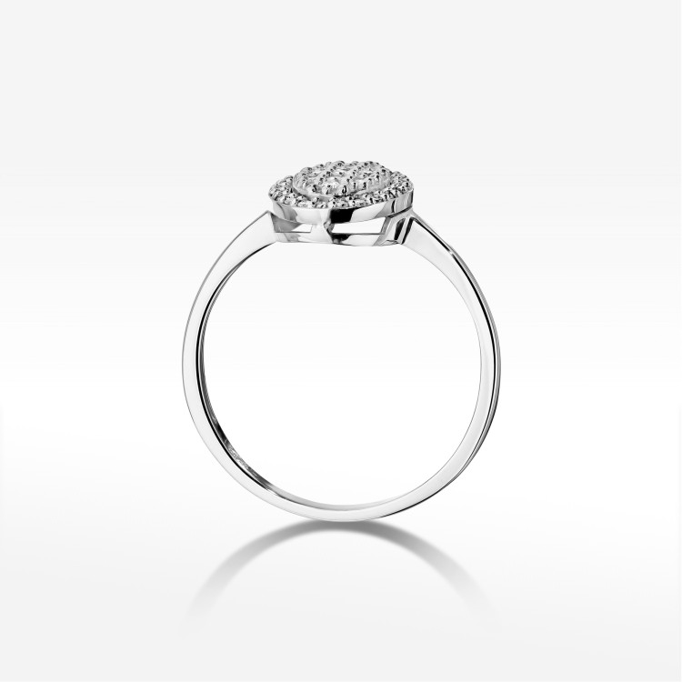 Pierścionek z diamentami 0,20ct białe złoto W0570