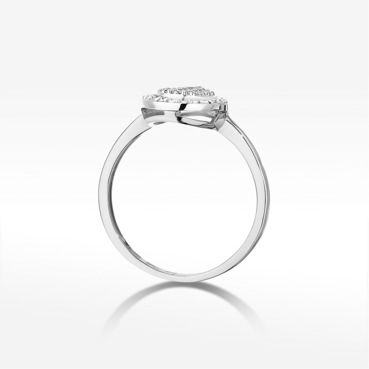 Pierścionek z diamentami 0,215ct białe złoto W0571
