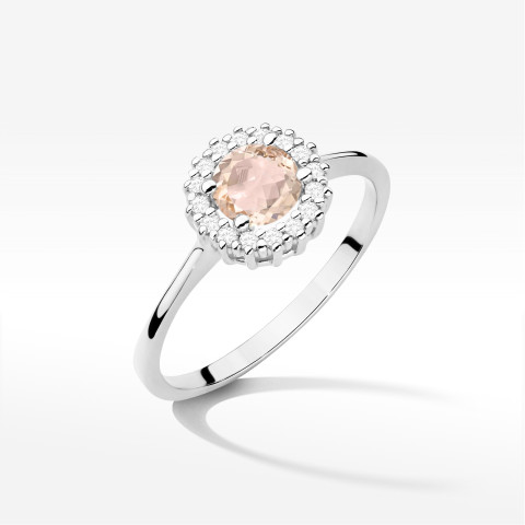 Pierścionek W0572 Morganit 0,54ct białe złoto