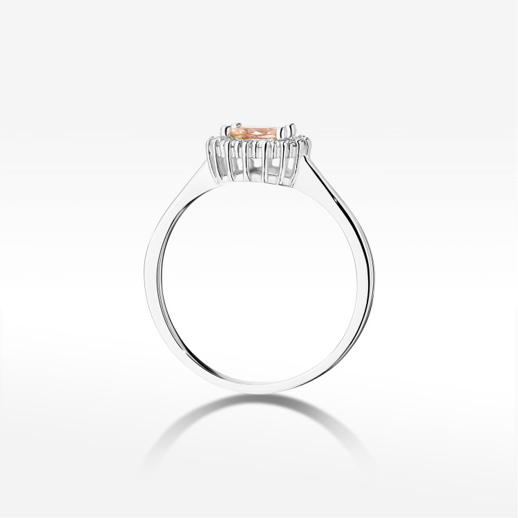 Pierścionek W0572 Morganit 0,54ct białe złoto