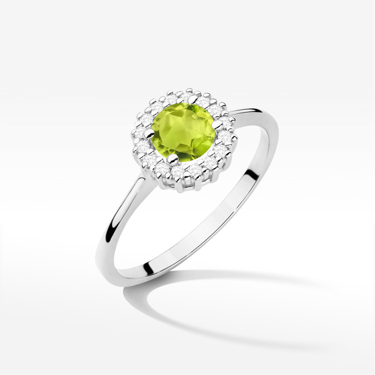 Pierścionek W0572 Oliwin 0,74ct białe złoto