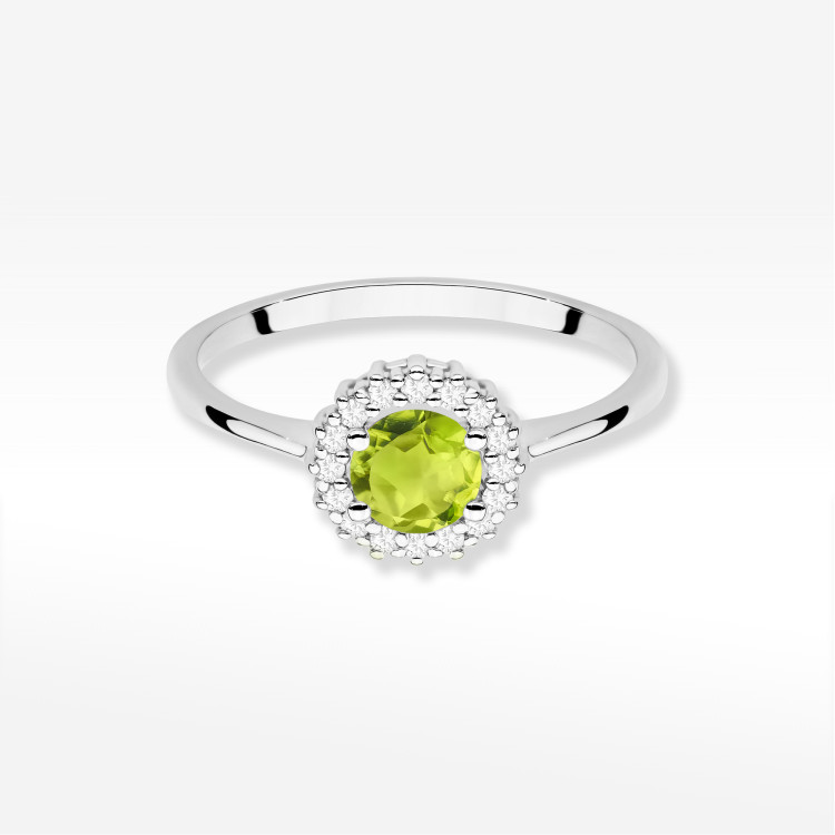 Pierścionek W0572 Oliwin 0,74ct białe złoto