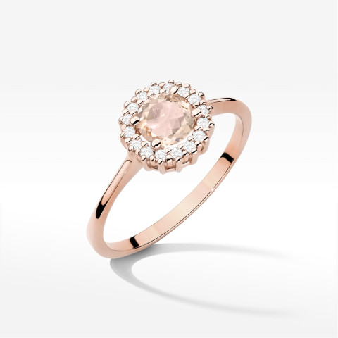 Pierścionek W0572 Morganit 0,54ct różowe złoto