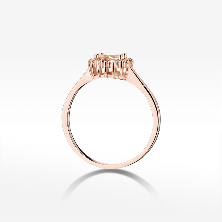 Pierścionek W0572 Morganit 0,54ct różowe złoto