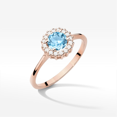 Pierścionek W0572 Topaz Swiss 0,64ct różowe złoto