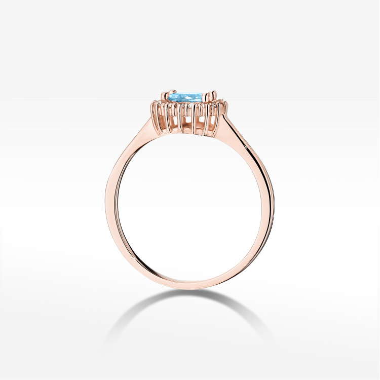 Pierścionek W0572 Topaz Swiss 0,64ct różowe złoto