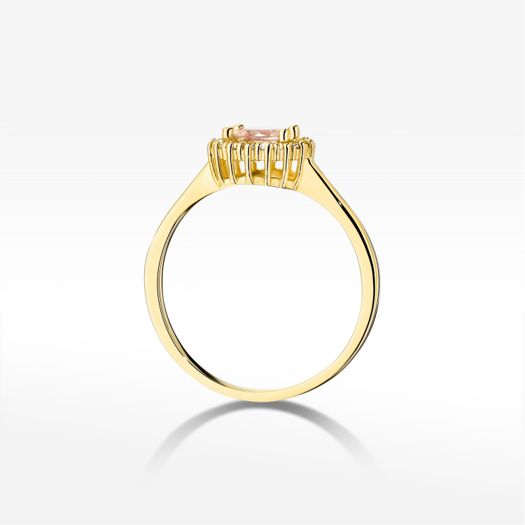 Pierścionek W0572 Morganit 0,54ct żółte złoto