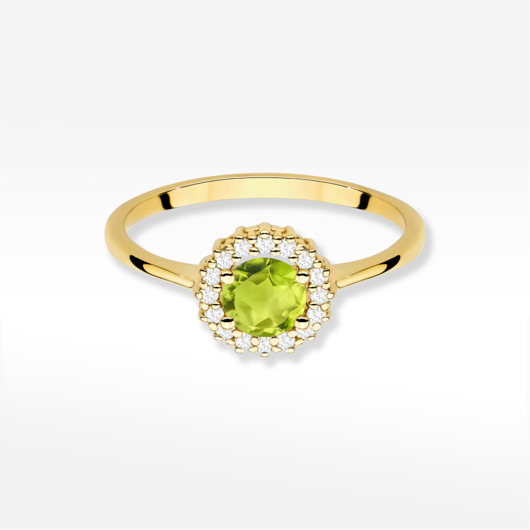 Pierścionek W0572 Oliwin 0,74ct żółte złoto