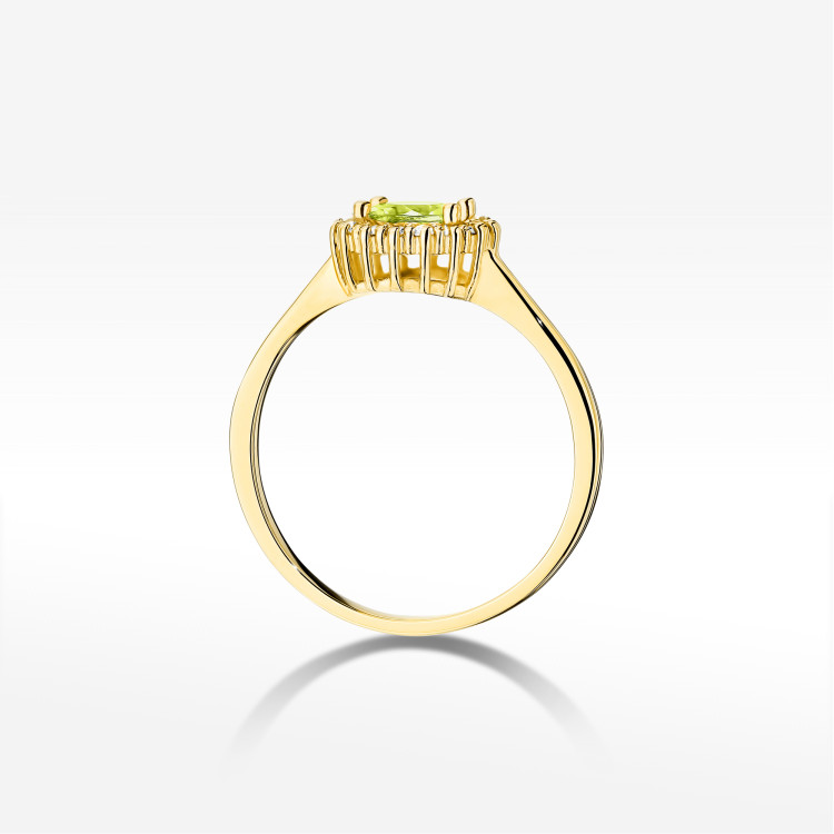 Pierścionek W0572 Oliwin 0,74ct żółte złoto