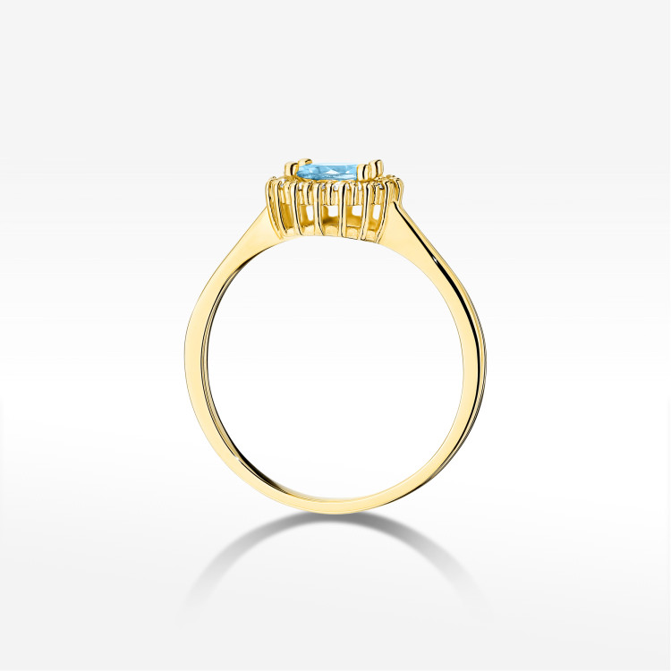 Pierścionek W0572 Topaz Swiss 0,64ct żółte złoto