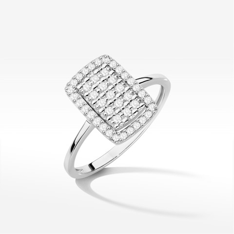 Pierścionek z diamentami 0,27ct białe złoto W0573