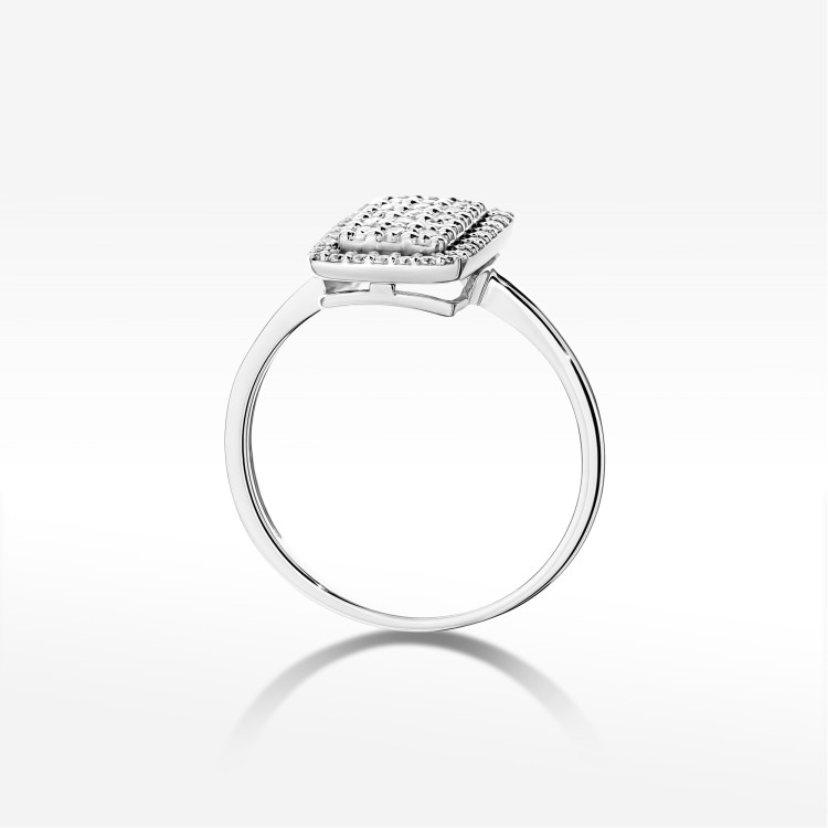 Pierścionek z diamentami 0,27ct białe złoto W0573