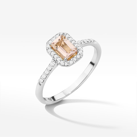 Pierścionek W0575 Morganit 0,786ct białe złoto