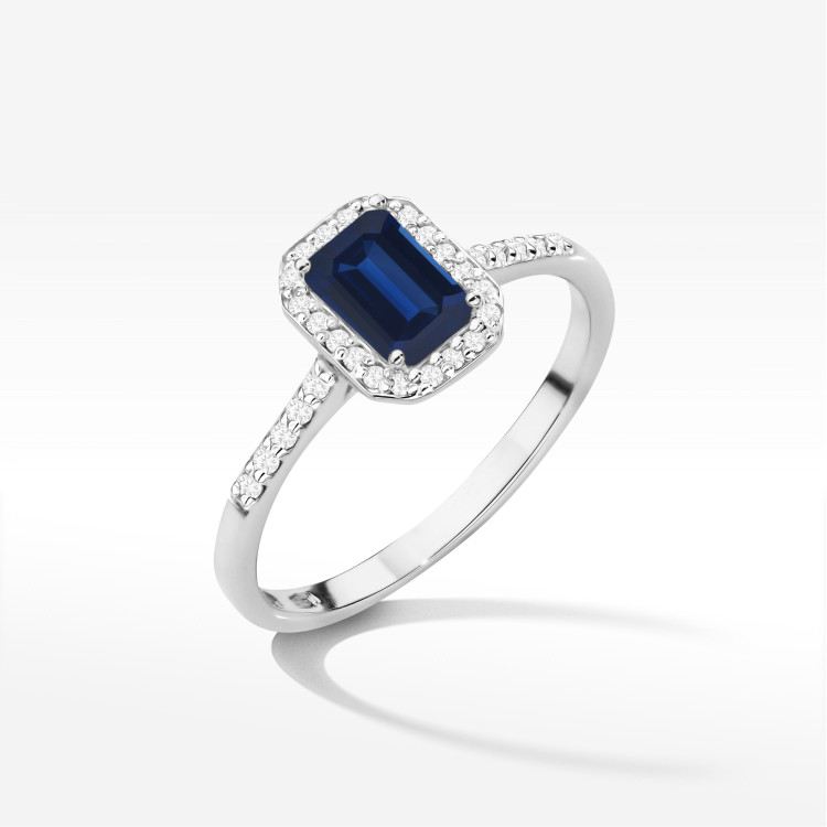 Pierścionek W0575 Szafir 0,786ct białe złoto