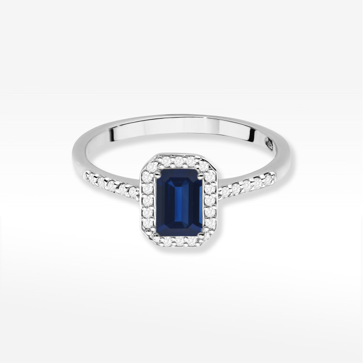 Pierścionek W0575 Szafir 0,786ct białe złoto