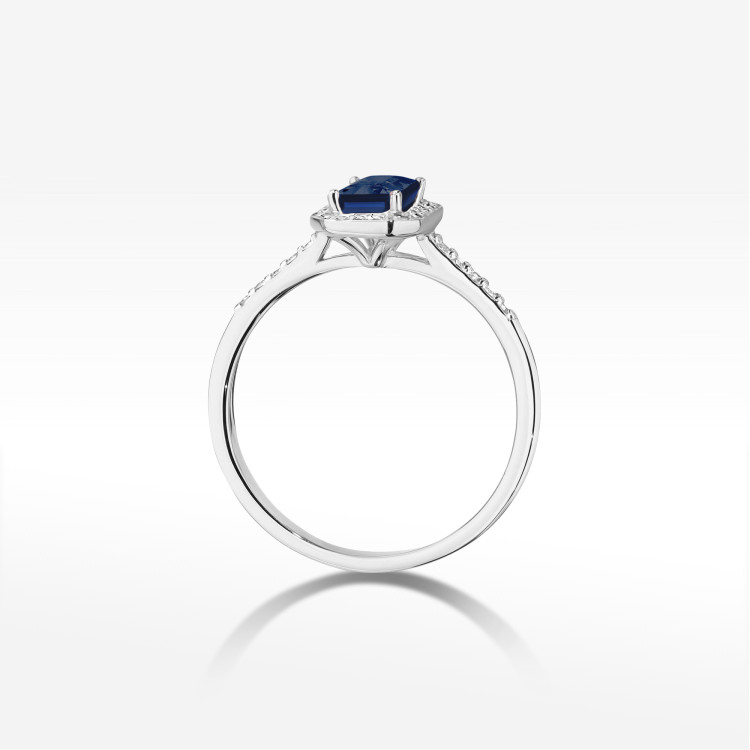 Pierścionek W0575 Szafir 0,786ct białe złoto
