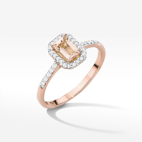 Pierścionek W0575 Morganit 0,786ct różowe złoto