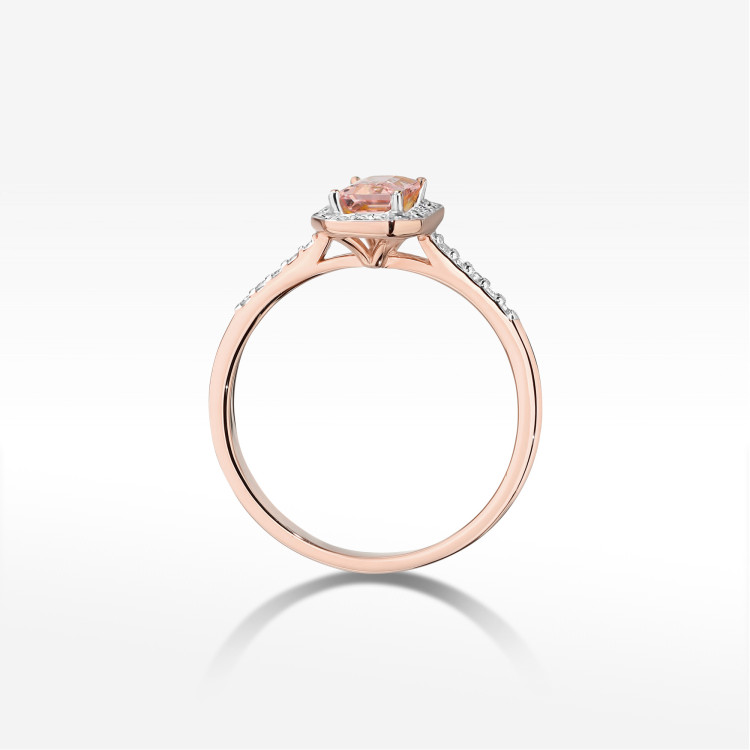 Pierścionek W0575 Morganit 0,786ct różowe złoto