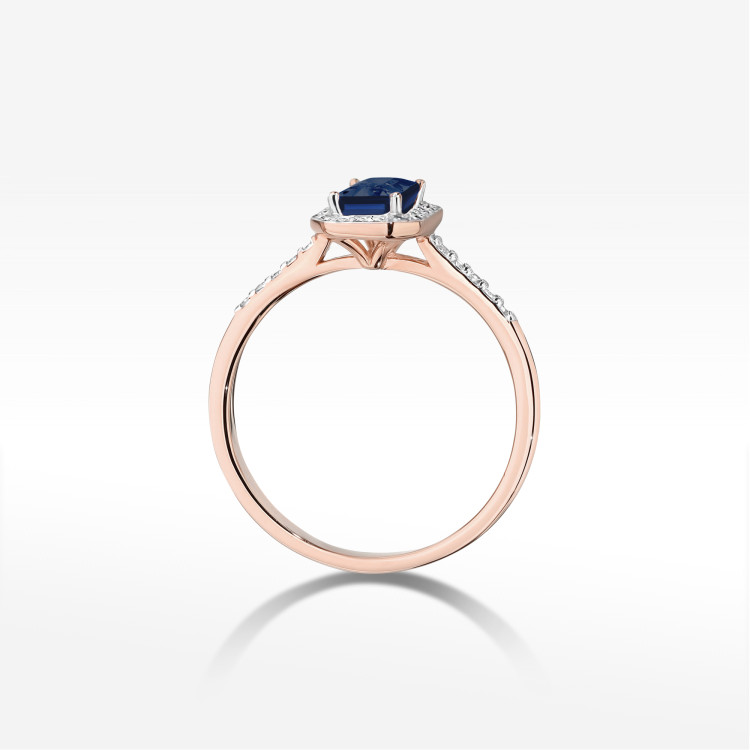 Pierścionek W0575 Szafir 0,786ct różowe złoto