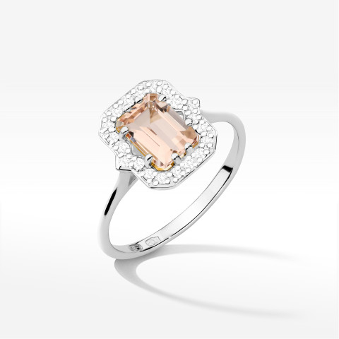 Pierścionek W0576 Morganit 1.172ct białe złoto