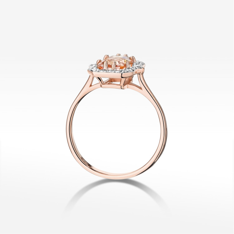 Pierścionek W0576 Morganit 1.172ct różowe złoto