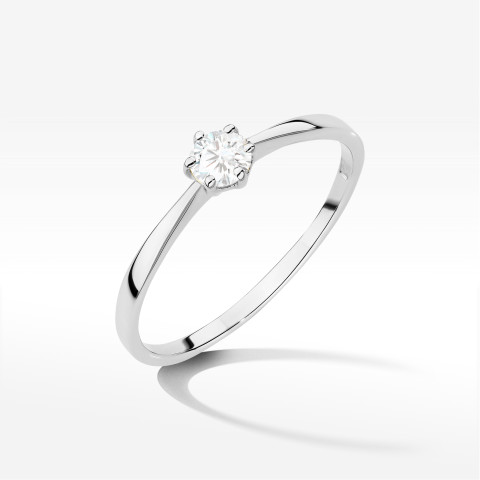 Pierścionek W0579 Diament 0,20ct białe złoto